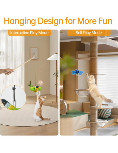 Juguete Interactivo para Gatos Wagcraze Pájaro Sonido Realista