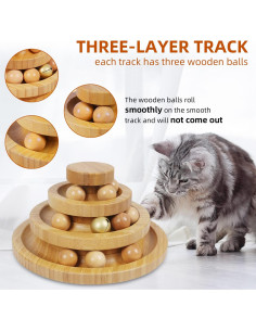 Pista de Bolas para Gatos DoogCat - Juguete Interactivo Mediano 2