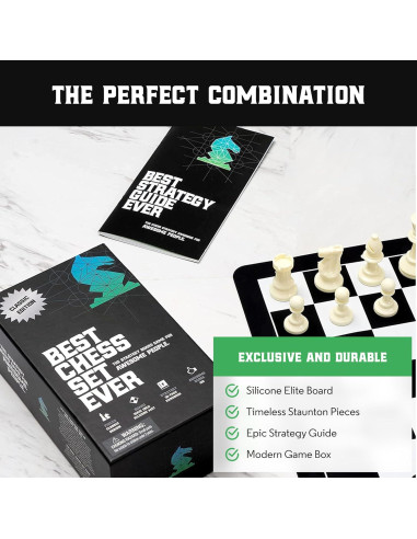 Juego de Ajedrez Portátil Chess Geeks 1x Piezas Staunton 38 cm