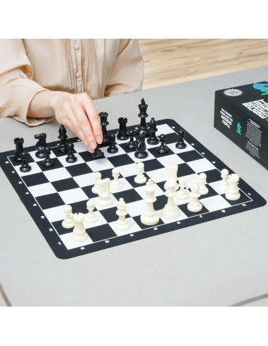 Juego de Ajedrez Portátil Chess Geeks 1x Piezas Staunton 38 cm