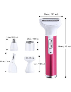 Afeitadora eléctrica 5 en 1 ANFOOS para mujeres, recargable 2