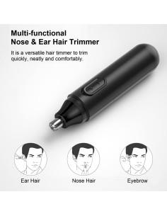 Recortador de Vello Nasal y Auricular KAMISAFE IPX7 Portátil 2