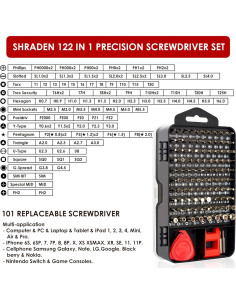 Juego de Destornilladores SHARDEN 122 en 1 Magnéticos 2