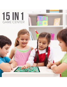 Juego de Mesa Deluxe 15 en 1 Etna - Madera y Almacenamiento 2