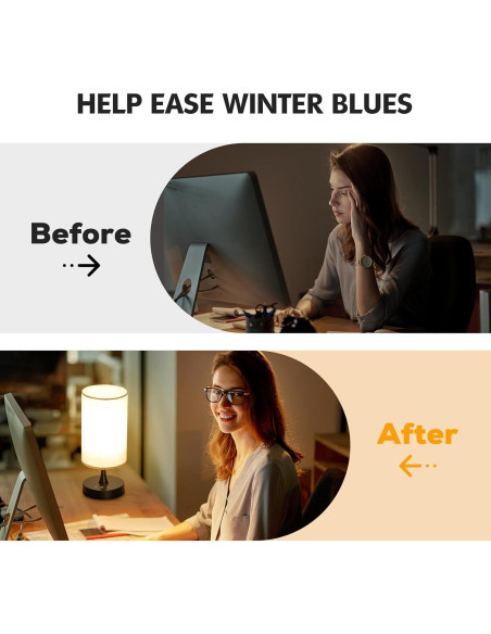 Lámpara de Terapia de Luz Caromolly 10000 Lux Control Remoto