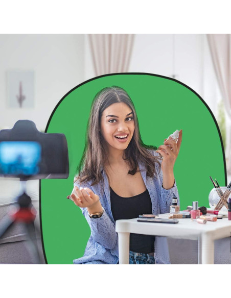 Fondo Muselina 2 en 1 Verde Azul 150x100cm Portátil