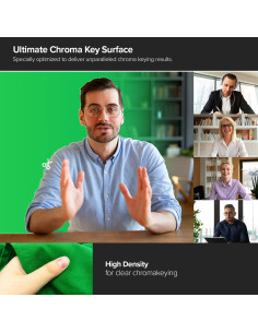 Pantalla de Fondo Verde LimoStudio 2.74x4.57m 150GSM con Abrazaderas 2