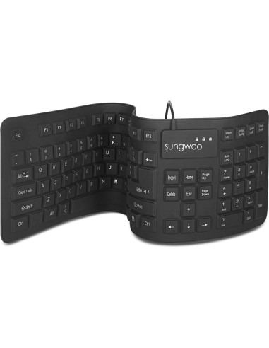 Teclado enrollable de silicona USB a prueba de agua 44.45 cm