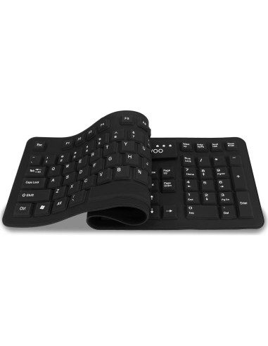 Teclado enrollable de silicona USB a prueba de agua 44.45 cm