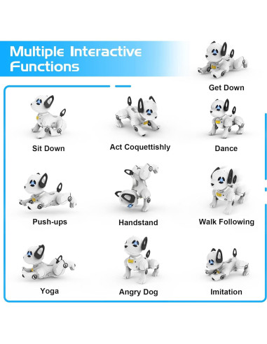 Perro Robot Interactivo Control Remoto Lingke Y8359 17,8 cm