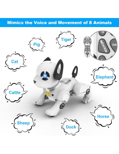 Perro Robot Interactivo Control Remoto Lingke Y8359 17,8 cm