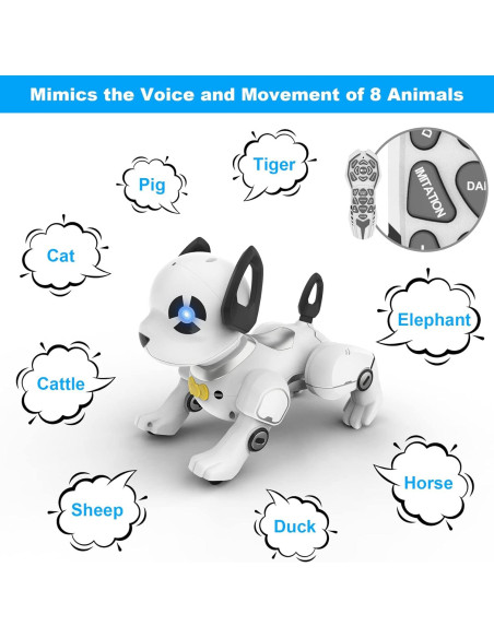 Perro Robot Interactivo Control Remoto Lingke Y8359 17,8 cm