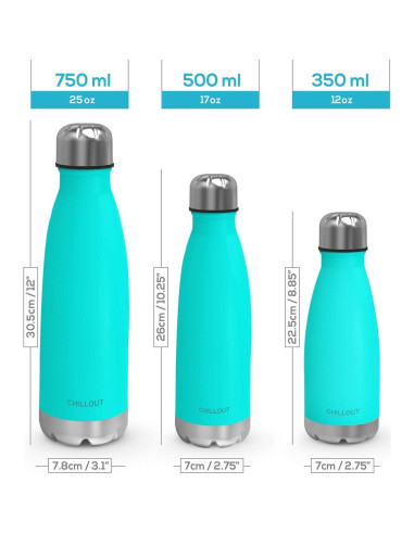 Botella de Agua CHILLOUT LIFE 500ml Acero Inoxidable Aislada