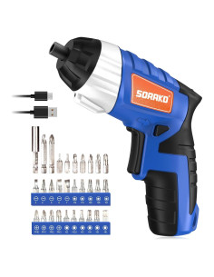 Destornillador Eléctrico SORAKO 4V Inalámbrico con 30 Acc.