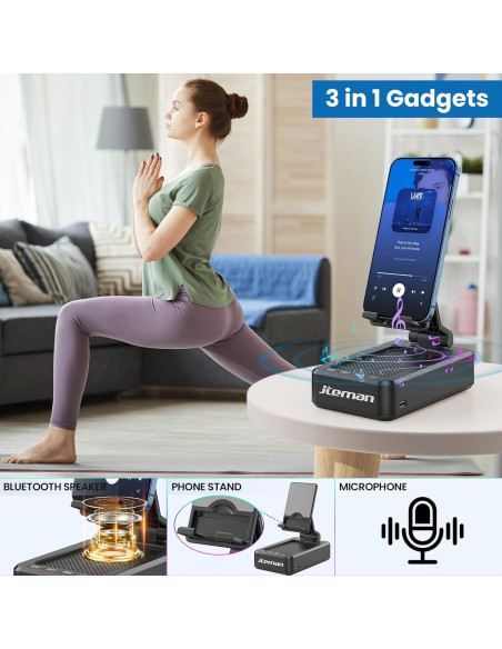 Soporte para Teléfono Móvil Jteman con Altavoz Bluetooth 10 cm