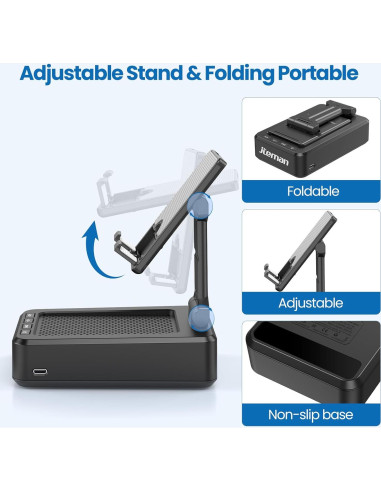 Soporte para Teléfono Móvil Jteman con Altavoz Bluetooth 10 cm