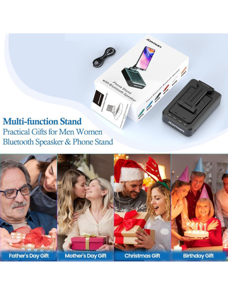 Soporte para Teléfono Móvil Jteman con Altavoz Bluetooth 10 cm