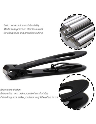 Cortauñas Ultra Ancho SZQHT para Uñas Gruesas - Acero Inoxidable