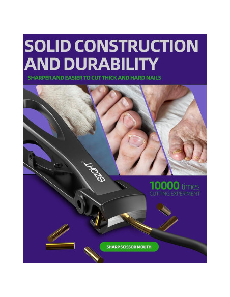 Cortauñas Ultra Ancho SZQHT para Uñas Gruesas - Acero Inoxidable