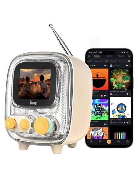 Altavoz Bluetooth Divoom Tiivoo-2 Retro con Reloj y Radio FM