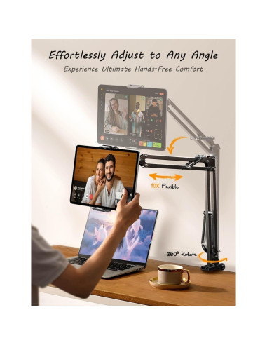 Soporte para Tablet LISEN Ajustable 4-13" Negro