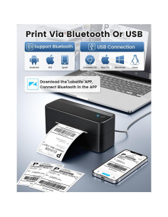 Impresora de Etiquetas Phomemo 241BT Térmica Inalámbrica 4x6 2