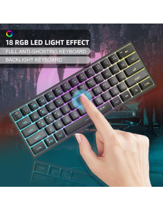 Teclado Gaming MageGee TS91 60% Retroiluminado RGB Negro 2