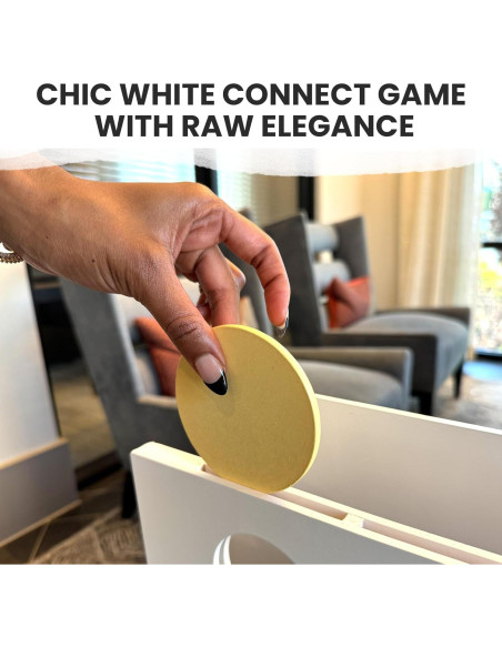 QUOKKA Juego Gigante 4 en Línea Blanco 73 cm - Madera Jumbo QUOKKA Juego Gigante 4 en Línea Blanco 73 cm - Madera Jumbo