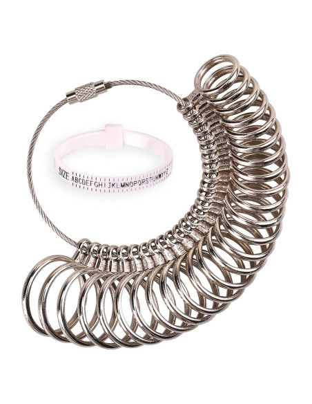 Medidor de Tamaño de Anillo H&S con Cinturón Plástico