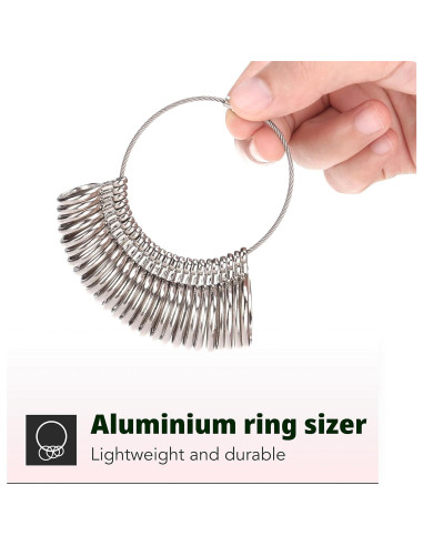 Medidor de Tamaño de Anillo H&S con Cinturón Plástico