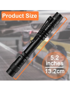 2 Linternas LED de Bolsillo ATZNZIK 13.21 cm Ultra Brillantes 2