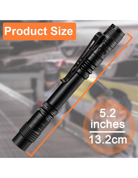 2 Linternas LED de Bolsillo ATZNZIK 13.21 cm Ultra Brillantes