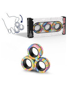 Juego de Anillos Magnéticos Antiestrés YZ 3 Piezas 3 Colores