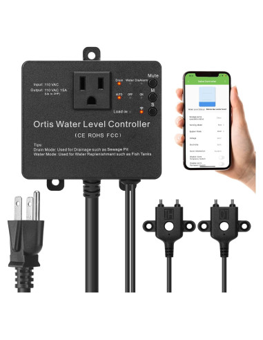 Controlador WiFi de Bomba de Sump Ortis KJ-048, Alarma y Monitoreo