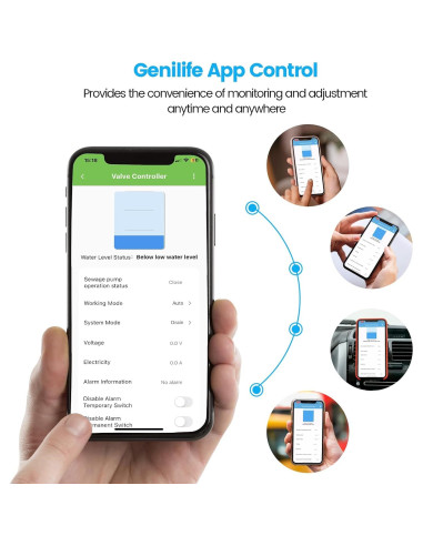 Controlador WiFi de Bomba de Sump Ortis KJ-048, Alarma y Monitoreo