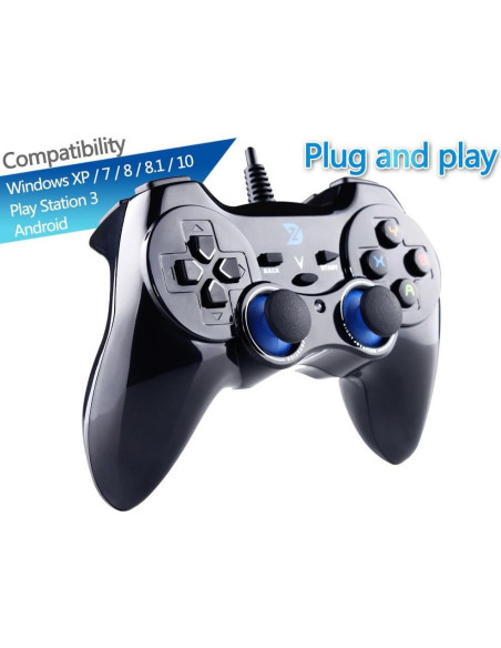 Controlador de Juegos USB ZD-V+ para PC y PS3 - Negro