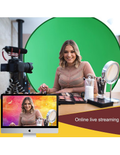 Fondo Verde Portátil CoosBonfik 142 cm Chroma Key para Sillas 2