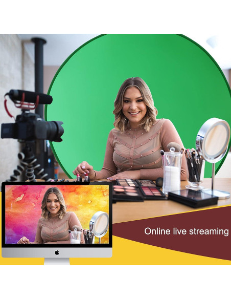 Fondo Verde Portátil CoosBonfik 142 cm Chroma Key para Sillas