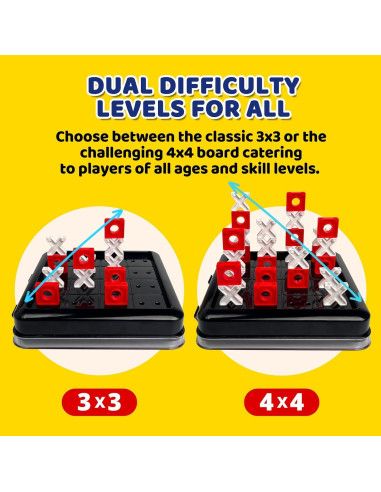 Juego 3D Tres en Raya Rokt&razo Portátil para Viajes