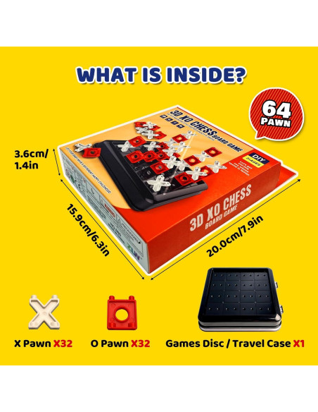 Juego 3D Tres en Raya Rokt&razo Portátil para Viajes