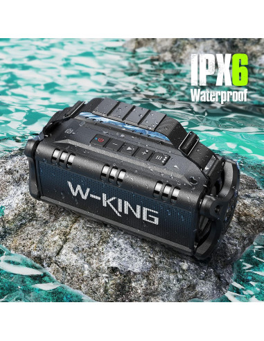Altavoz Bluetooth W-KING D8 90W Potente Impermeable IPX6