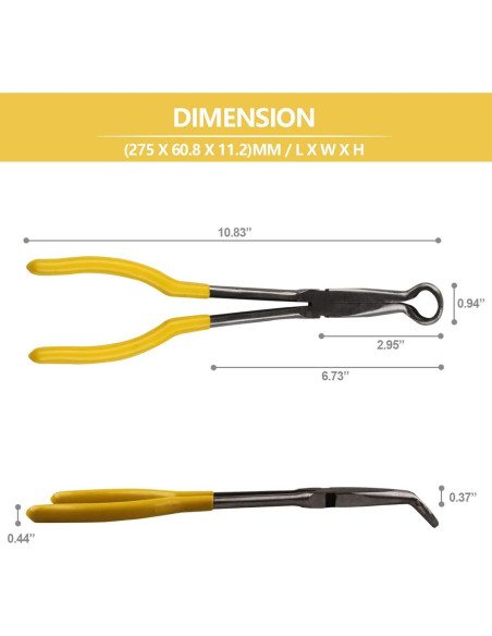 Alicates de Extracción de Bujías YanTone 27.94 cm Nariz Redonda