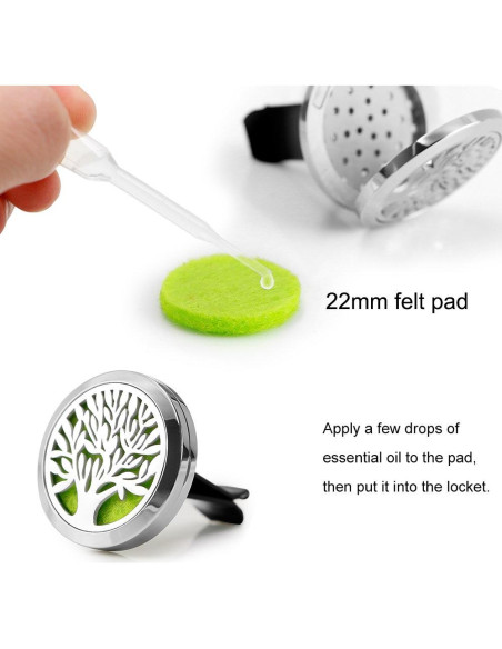 2 Difusores de Aromaterapia RoyAroma 30mm con Almohadillas