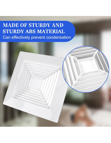 Cubierta de Ventilador de Baño Mkhaslri 22,86x22,86cm 4 Piezas