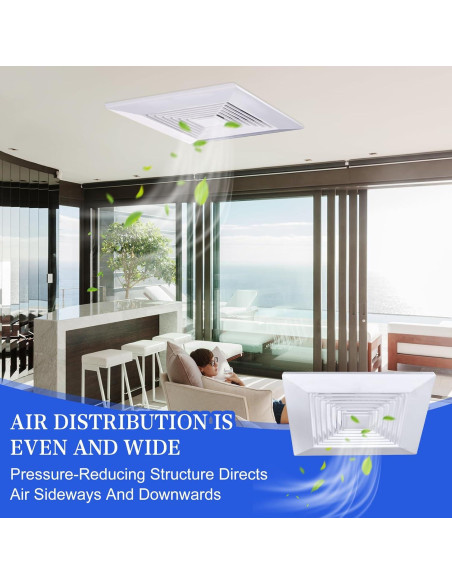 Cubierta de Ventilador de Baño Mkhaslri 22,86x22,86cm 4 Piezas