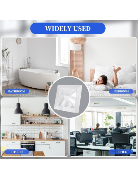 Cubierta de Ventilador de Baño Mkhaslri 22,86x22,86cm 4 Piezas