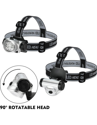 Linterna Frontal LED EverBrite 5-Pack, 4 Modos, Baterías Incluidas