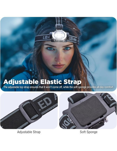 Linterna Frontal LED EverBrite 5-Pack, 4 Modos, Baterías Incluidas