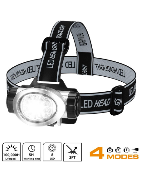 Linterna Frontal LED EverBrite 5-Pack, 4 Modos, Baterías Incluidas Linterna Frontal LED EverBrite 5-Pack, 4 Modos, Baterías Incluidas