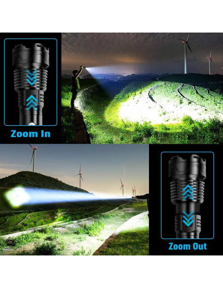Linterna Táctica Sinvimes XHP160.8 990000LM IPX7 Recargable Linterna Táctica Sinvimes XHP160.8 990000LM IPX7 Recargable